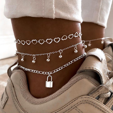AK155 - Multi-layer tassel chain Anklet